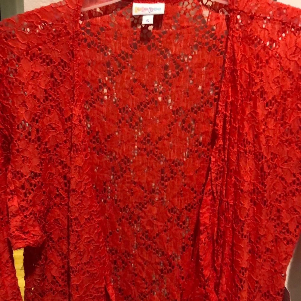 Lularoe small orange lace Shirley Bnwt